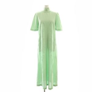 MM24SS-JS087 Floral Embossed Cotton Jersey A-Line Dress