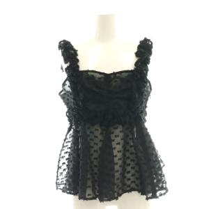 24SS ボリュームキャミトップス F 黒 ブラック /SS OS