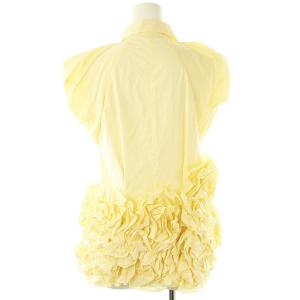 eimy istoire 25SS フラワーモチーフブラウス シャツ チュニック丈 F クリームイエロー /MI OS