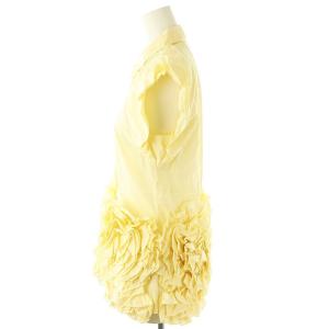 eimy istoire 25SS フラワーモチーフブラウス シャツ チュニック丈 F クリームイエロー /MI OS