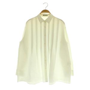 BENTON ILEN タックシャツ 長袖 オーバーサイズ 38 ホワイト /MY OS