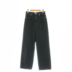 THE NIECE ブラックデニムパンツ ジーンズ ワイドストレート 22 黒 /MI OS