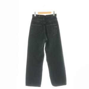 upper hights THE NIECE ブラックデニムパンツ ジーンズ ワイドストレート 22 黒 /MI OS