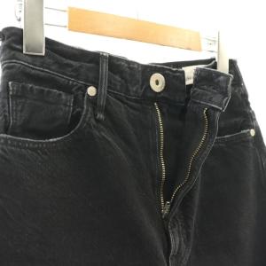 upper hights THE NIECE ブラックデニムパンツ ジーンズ ワイドストレート 22 黒 /MI OS