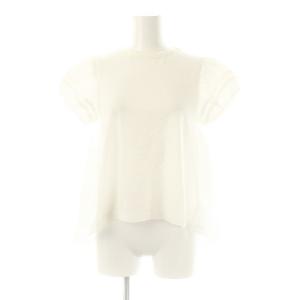 バックフレアパフスリーブトップス カットソー 38 白 /MI OS