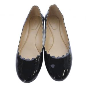 Chloe GABES エナメル バレエシューズ パンプス 35.5 黒 ブラック CH24960 /SR26