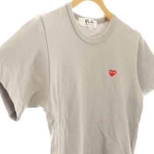 PLAY Comme des Garçons AD2022 ミニ ハートワッペン Tシャツ 半袖 M グレー AZ-T313 /HK OS