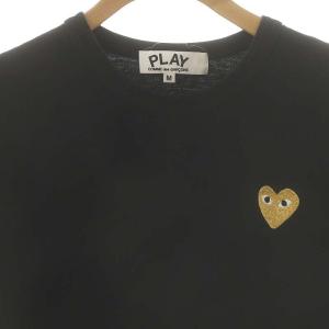 PLAY Comme des Garçons AD2017 GOLD HEART T-SHIRT Tシャツ カットソー 半袖 M ブラック AZ-T215