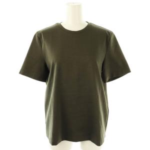 ロゴ刺繍半袖クルーネックカットソー Tシャツ 36 ダークブラウン /ES OS