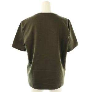 CYCLAS ロゴ刺繍半袖クルーネックカットソー Tシャツ 36 ダークブラウン /ES OS