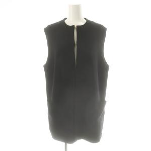 ショート丈 ラウンドヘム ニットジレ ベスト 36 濃紺 /MI OS