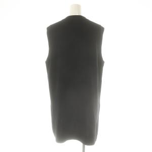 CYCLAS ショート丈 ラウンドヘム ニットジレ ベスト 36 濃紺 /MI OS