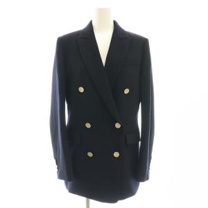 ライトドライウール 6釦ダブルジャケット 36 ネイビー