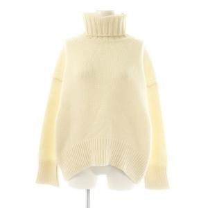 ファインウールタートルネックプルオーバー ニット セーター 長袖 S オフホワイト /DF OS