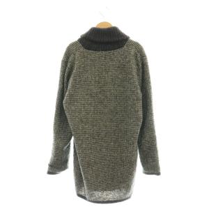 LOUNGE LIZARD ショールカラー千鳥格子ニットカーディガン セーター 1 グレー /SS OS AD