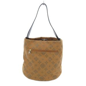 russet 美品 バケツショルダーバッグ 2WAY コットンジャガード モノグラム 総柄 オレンジ /UO