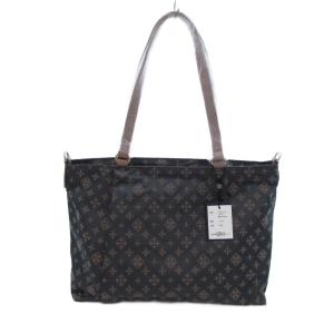 タグ付き トートバッグ リュックサック ポーチ 3点セット モノグラム 総柄 チャコールグレー /UO