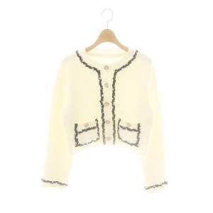 24年 Knit Jacket Bonheur 40 ホワイト 44130