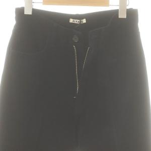 AURALEE WOOL COTTON MOLE PANTS パンツ ストレート 0 黒 /MI OS