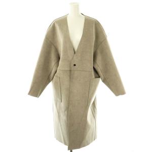 17319 ULTRASUEDE COAT ノーカラーコート フェイクスエード 1 グレー /ES OS