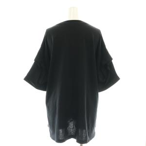 ENFOLD 25SS FLOWER SLEEVE T-SHIRT 38 ブラック