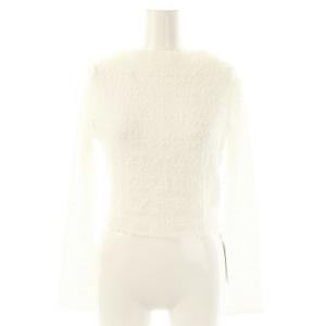 24SS クロップドシャーリングブラウス F 白 /MI OS