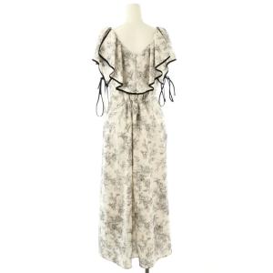 SNIDEL 24SS ラッフルボレロパイピングワンピース ロング 0 ホワイト /DF OS SH