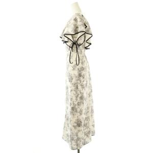 SNIDEL 24SS ラッフルボレロパイピングワンピース ロング 0 ホワイト /DF OS SH