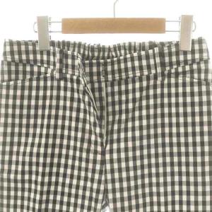 M'S GRACY 23年製 ギンガムチェッククロップドパンツ 40 黒 白 /MI OS