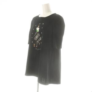 M'S GRACY 23SS 女の子と犬のカットソーチュニック 40 黒 マルチカラー /MI OS