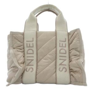 美品 24AW フリルキルティングロゴバッグ 2WAY ショルダー F ベージュ /UO