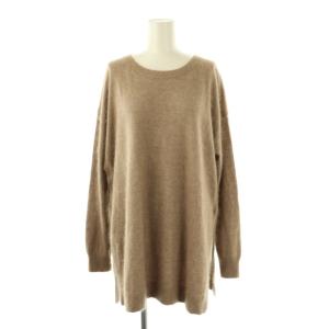 ラクーンファー ニット チュニック シルク混 1 ブラウン /ES OS