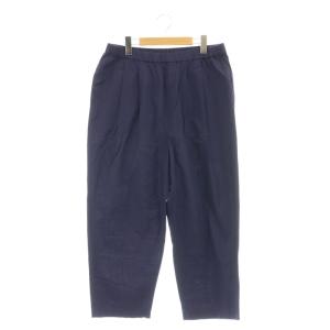 ポプリン イージーパンツ テーパード 紺 ネイビー /AT OS