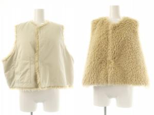 JOURNAL STANDARD LUXE 24AW カーリーショートベスト リバーシブル ベージュ