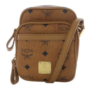 ショルダーバッグ ヴィセトス柄 レザー ブラウン