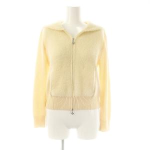 ニット 切替 ジップアップパーカー ウール 38 オフホワイト /SS OS