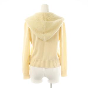 M'S GRACY ニット 切替 ジップアップパーカー ウール 38 オフホワイト /SS OS