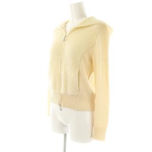 M'S GRACY ニット 切替 ジップアップパーカー ウール 38 オフホワイト /SS OS