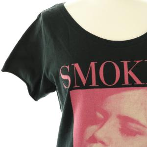 HYSTERIC GLAMOUR プリント 半袖Tシャツ カットソー FREE 黒 赤 /MI OS