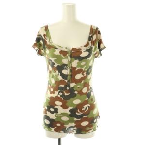 迷彩 カモフラ ヒスガール 半袖カットソー FREE カーキ /MI OS