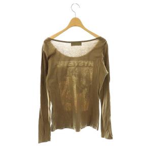 HYSTERIC GLAMOUR カットソー Tシャツ 長袖 ロンT プリント F カーキ /AQ OS