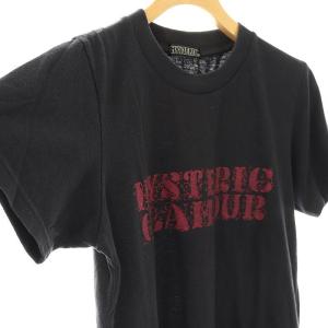 HYSTERIC GLAMOUR Tシャツ カットソー 半袖 ロゴ F 黒 ブラック /AQ OS