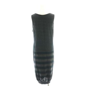 HYSTERIC GLAMOUR ボーダー スカル ニット ワンピース M 黒 グレー /CX OS