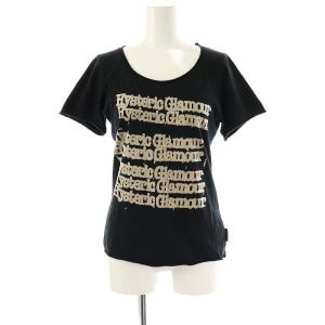 ロゴ 半袖Tシャツ カットソー F 黒 ベージュ /MI OS