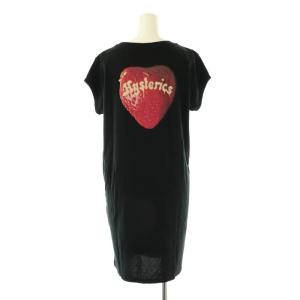 HYSTERIC GLAMOUR スカルベリー フレンチスリーブ ワンピース FREE 黒 /MI OS