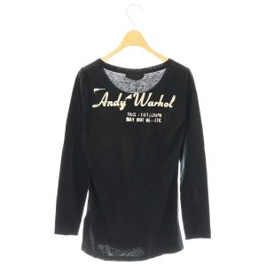 ANDY WARHOL by HYSTERIC GLAMOUR プリント 長袖Tシャツ カットソー F ブラック /HK OS