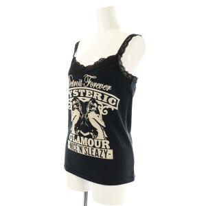 HYSTERIC GLAMOUR ヒスガール レースキャミ カットソー FREE 黒 /MI OS