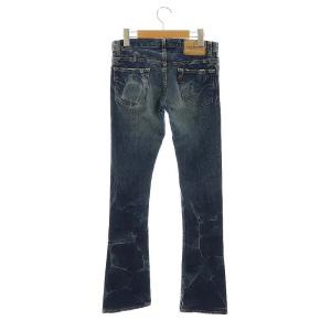 Hysterics USED加工 スタッズ ブーツカット デニムパンツ ジーンズ XS 紺 /MI OS