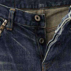 Hysterics USED加工 スタッズ ブーツカット デニムパンツ ジーンズ XS 紺 /MI OS