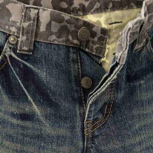 HYSTERIC GLAMOUR ヒョウ柄 ダメージ加工 切替 デニムパンツ ジーンズ スリム XS 青 グレー /MI OS